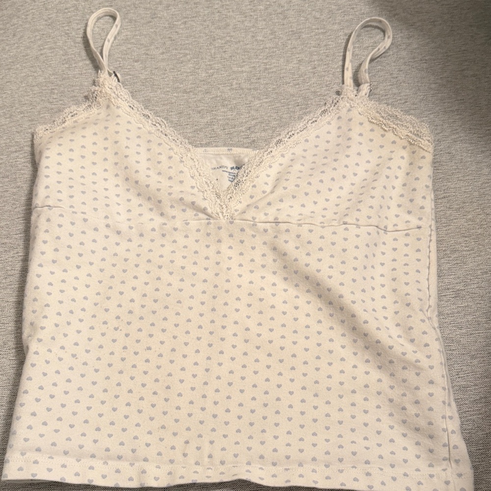 Brandy Melville White Heart Print Cami